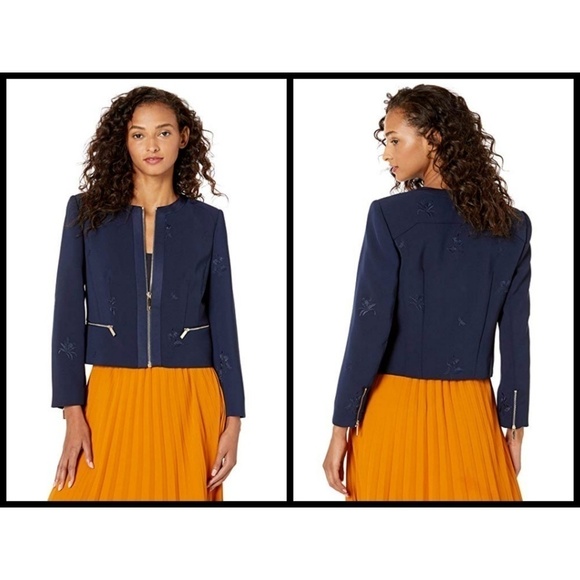 💕TED BAKER💕 Saahra Embroidered Cropped Jacket - Picture 5 of 8